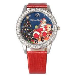 Montre Noël rouge homme/femme