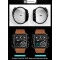 Montre marron noir marron belt quartz numérique analogique LED homme - miniature variant 2